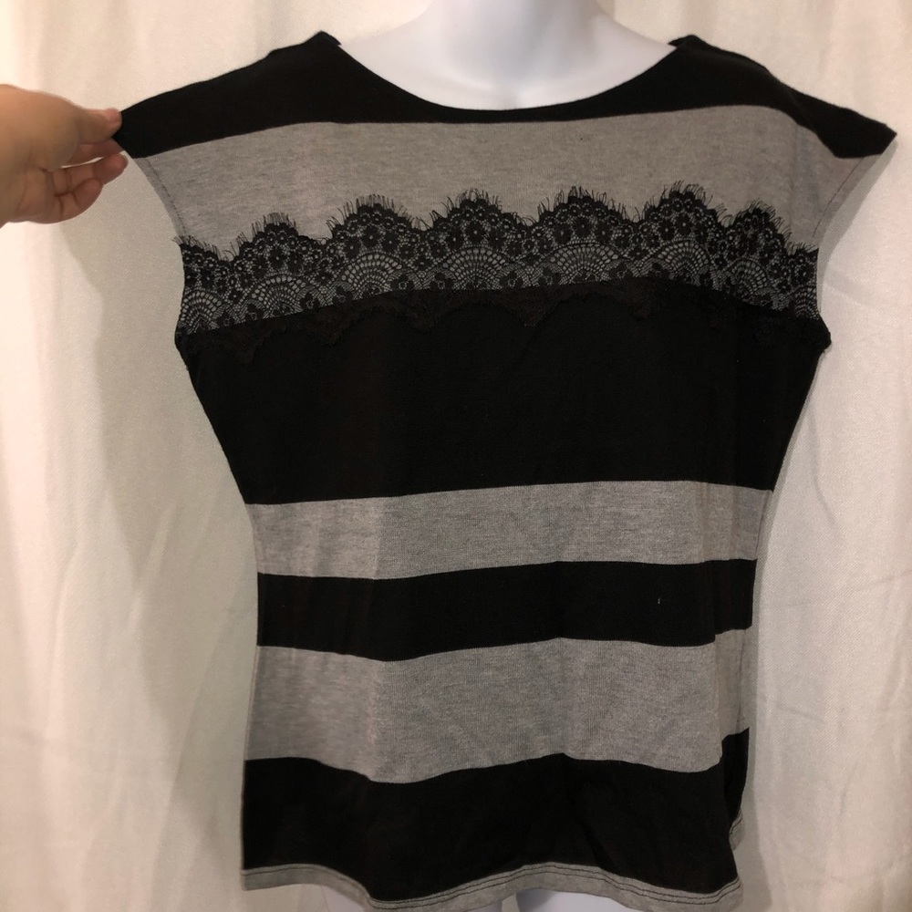 Work blouse black and gray